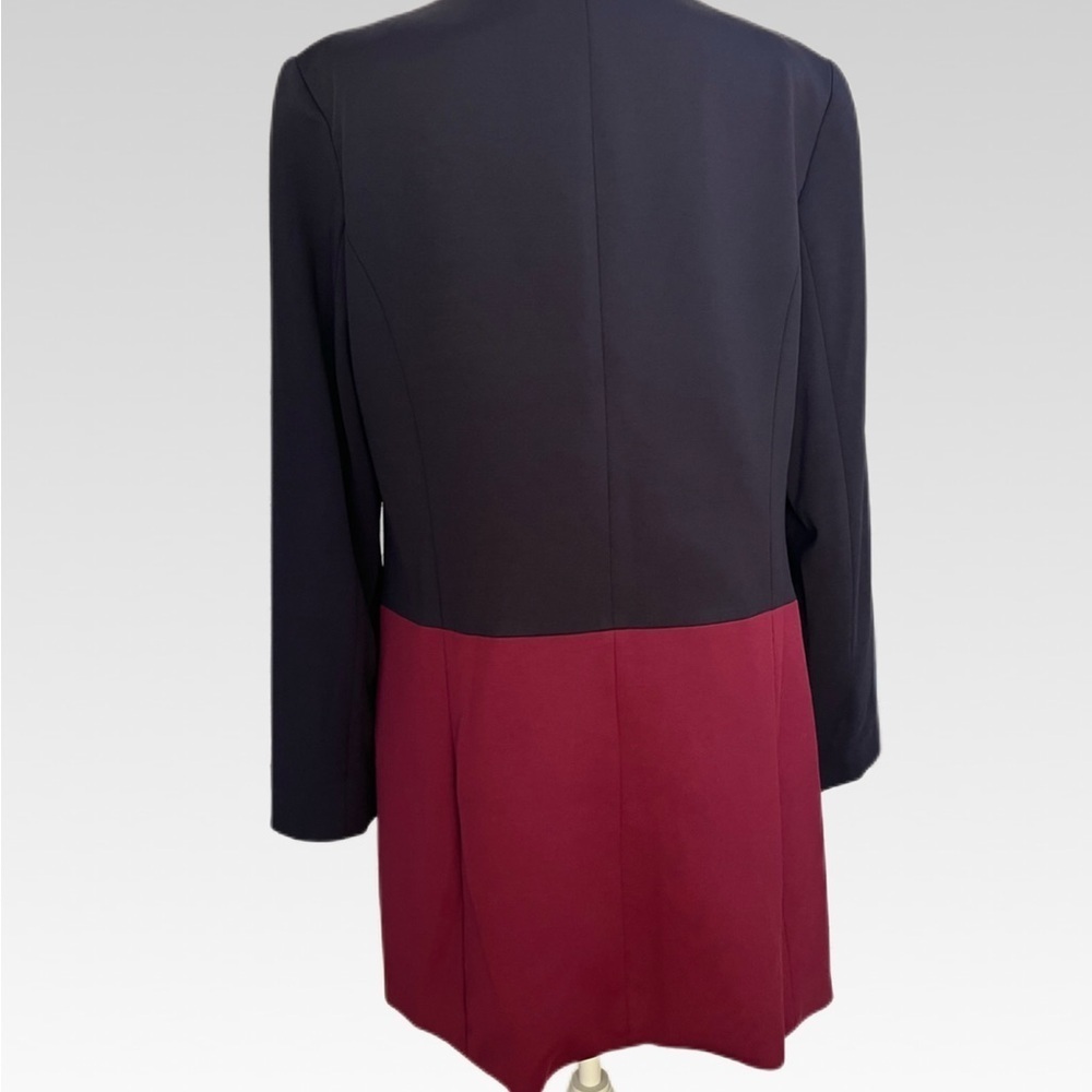NWT Tahari ASL Black and Burgundy Blazer size 14 - Picture 3 of 7